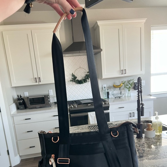 Petunia Pickle Bottom Diaper Bag Pivot Pack in Black and Sand - Picture 6 of 11